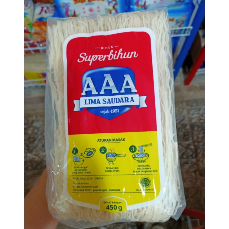 

Superbihun AAA Lima Saudara / Bihun Beras / Rice Vermicelli