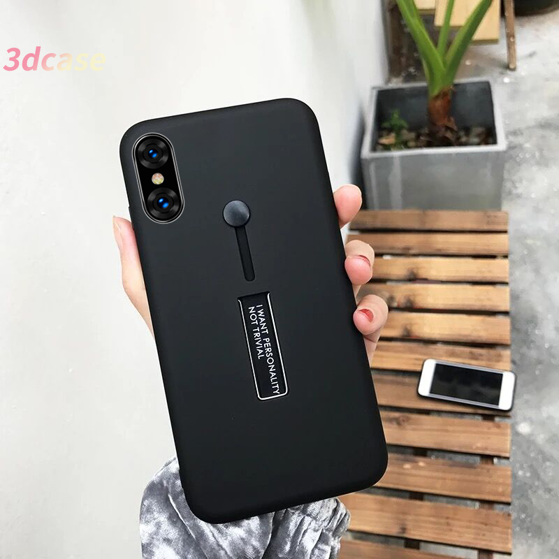 Iphone 6 6S 7 8 Plus Iphone 11 7Plus 8Plus 6Plus 6SPlus X XS SE 2020 Simple Black Phone Hard Case