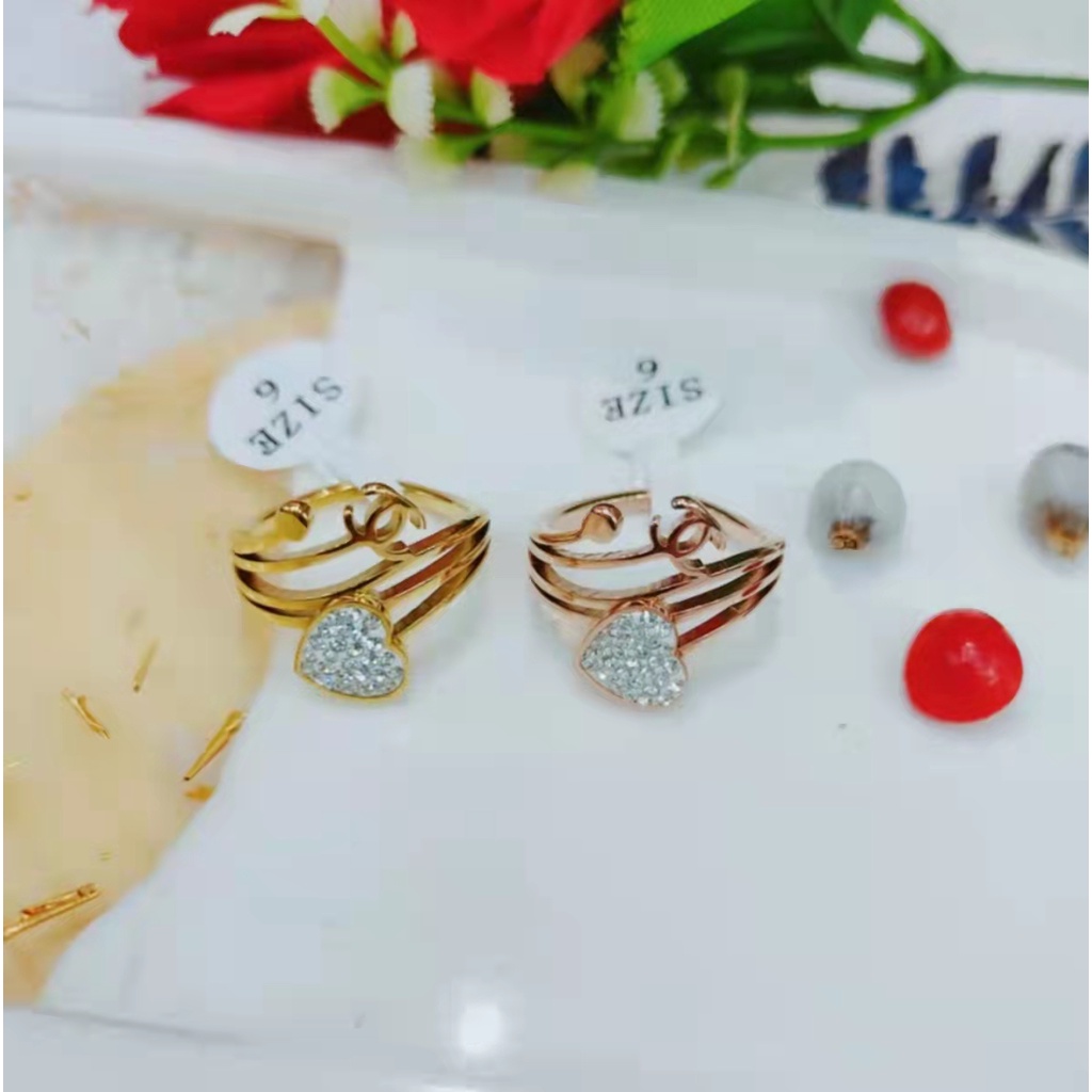 Cincin Titanium Permata Perhiasan Fashion 8700-8703