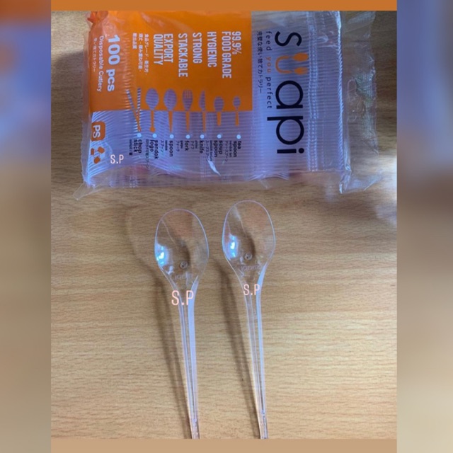 Sendok Suapi Bening Sendok Makan Plastik