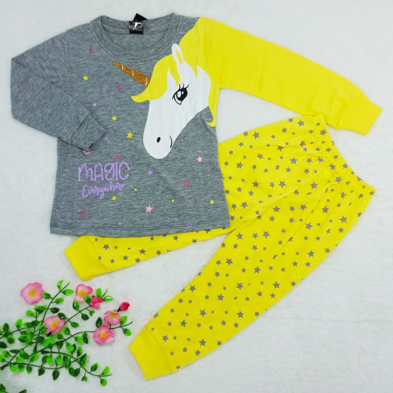 Ss#167 Setelan Piyama Anak Model Za-ra Kids size 1-3thn Bahan Kaus / Export Quality Baju Tidur Anak