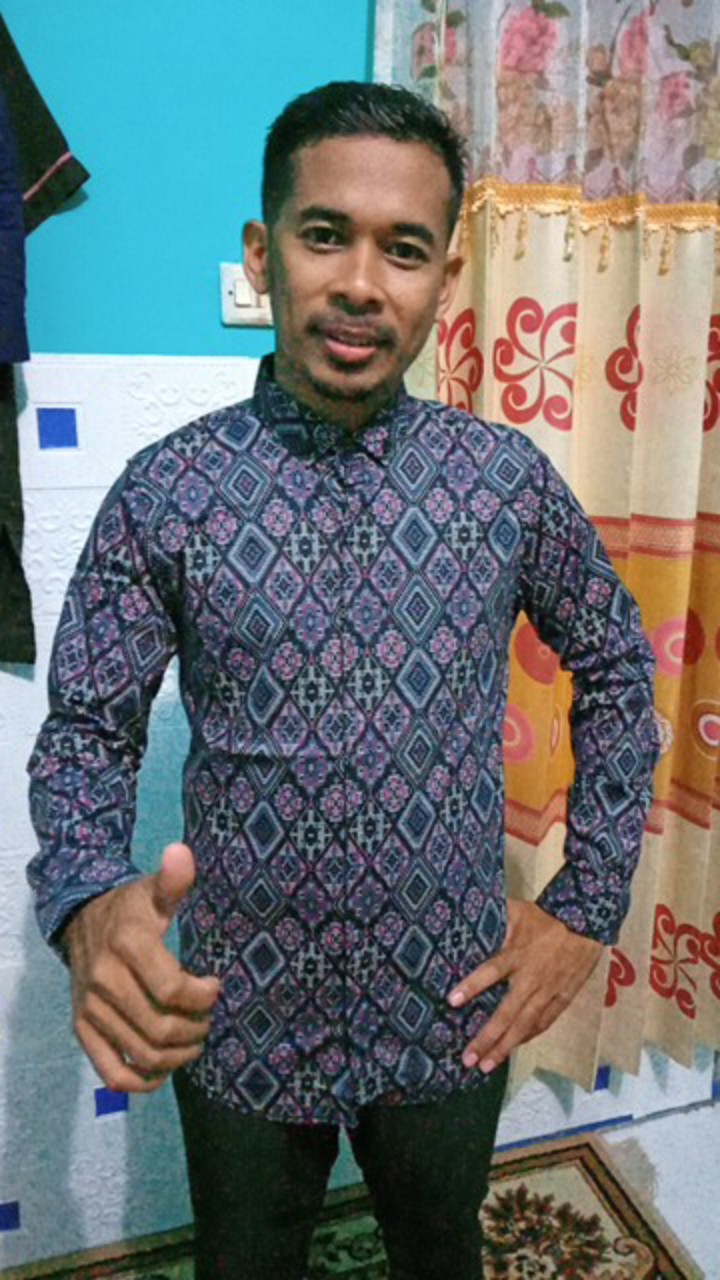 Kemeja Batik Pria Lengan Panjang Exclusive Kemeja Batik Cowok Kerja Kantoran Batik Stretch 1013