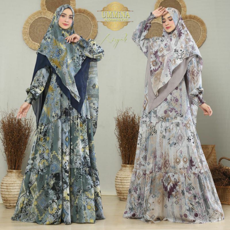AISYAH BY UMMINA SET SYARI MOTIF SET SYARI BABYDOLL MOTIF HQ CERUTY MOTIF