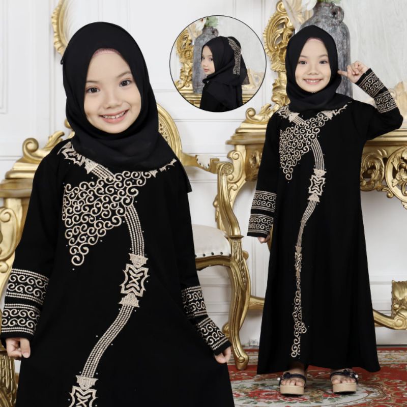 MUZA ABAYA ANAK ABAYA TURKEY 1229 BONUS PASMINA