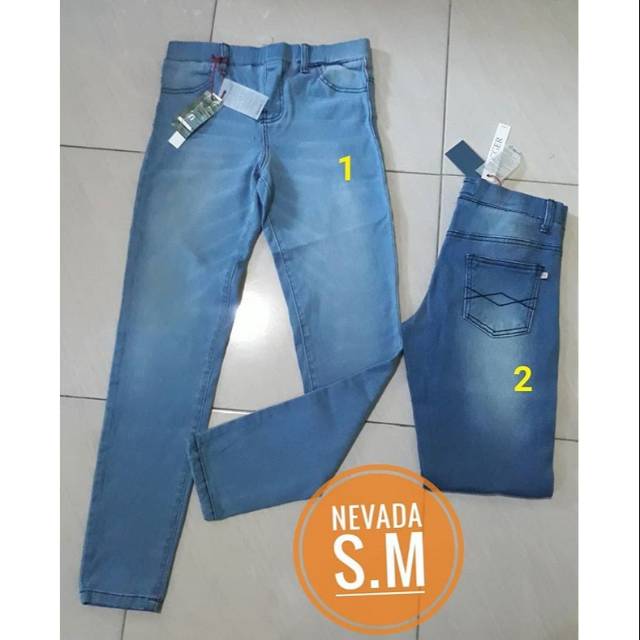 Celana Jeans Nevada cewek pinggang karet