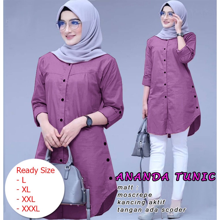 Tunik Jumbo | Ananda Tunic | Tunik Wanita Kekinian | Tunik Lebaran | Tunik Wanita Terbaru 2022