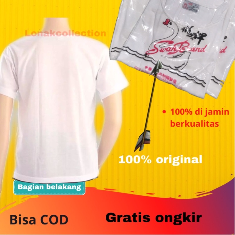 GROSIR kaos oblong dalaman katun asli pria baju dalam original cap angsa