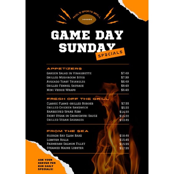 desain menu makanan dan minuman