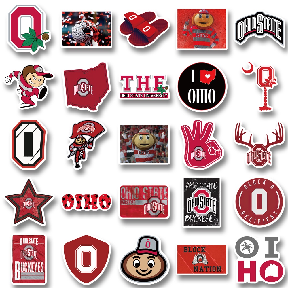 Ohio 50pcs Stiker Anti Air Untuk Dekorasi Komputer