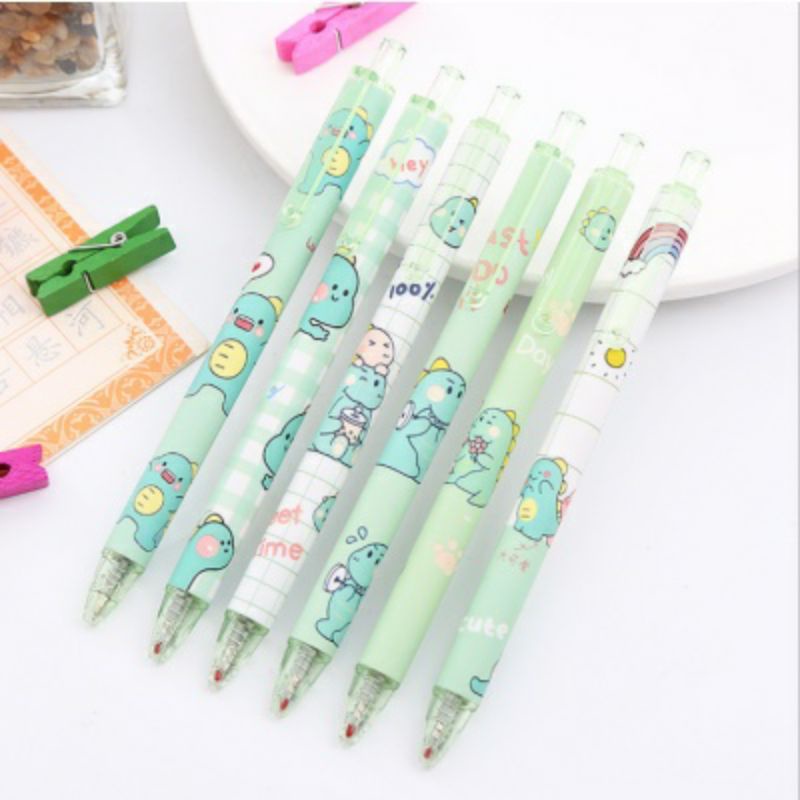 

JC Acc Pen Gel Mekanik Import Motif Cartoon Cat Dinosaur / Pulpen Pelajar Dan Kantor Pena Lucu Motif Dino Imut