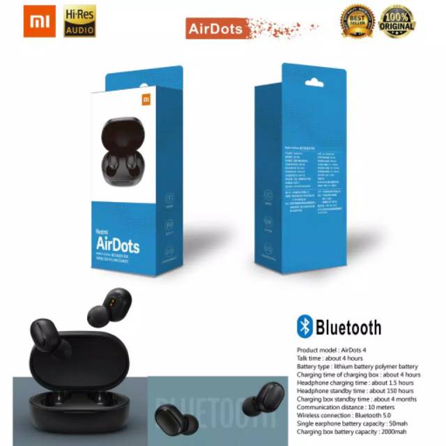 Xiaomi Airdots TWS Headset Bluetooth 5.0 Wireless Earphone Stereo Bass Mi Air Dots