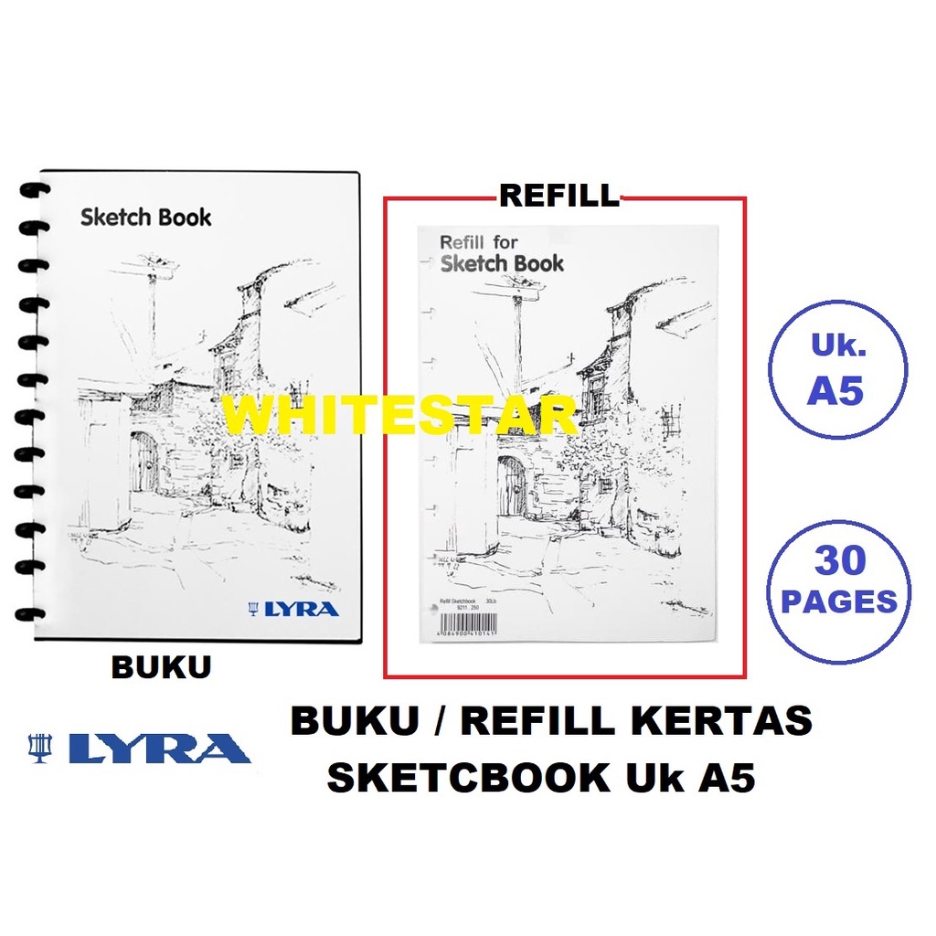 

sketch book lyra A5 - 30 lembar sketchbook / refill buku gambar