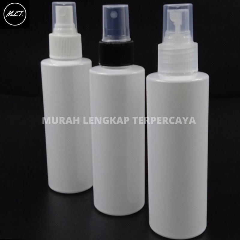 BOTOL SPRAY 150ML PUTIH SPRAY RF 150 ML RF PET GLOSSY SPRAYER HITAM PUTIH NATURAL