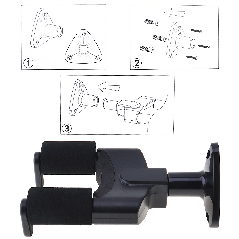 Gantungan Dinding Anti slip Auto Lock Untuk Gitar Bass Ukulele