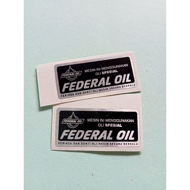 sticker federal oil sticker tempelan bak mesin honda grand supra astrea impresa