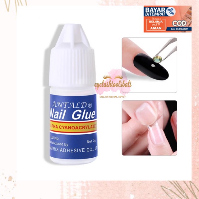 LEM KUKU PALSU 3gr LEM NAIL TIP ANTALD BOND ANTALD NAIL GLUE