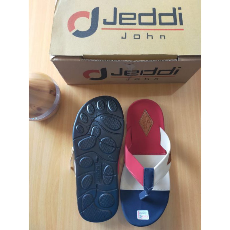 Sandal Jeddi Hawai (Man) Merah - Navy