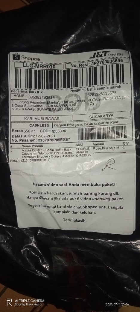 Maura Couple - Sania Ruffle Batik Couple Ori Ndoro Jowi Dnt Garansi Termurah Shopee - Couple Amalia