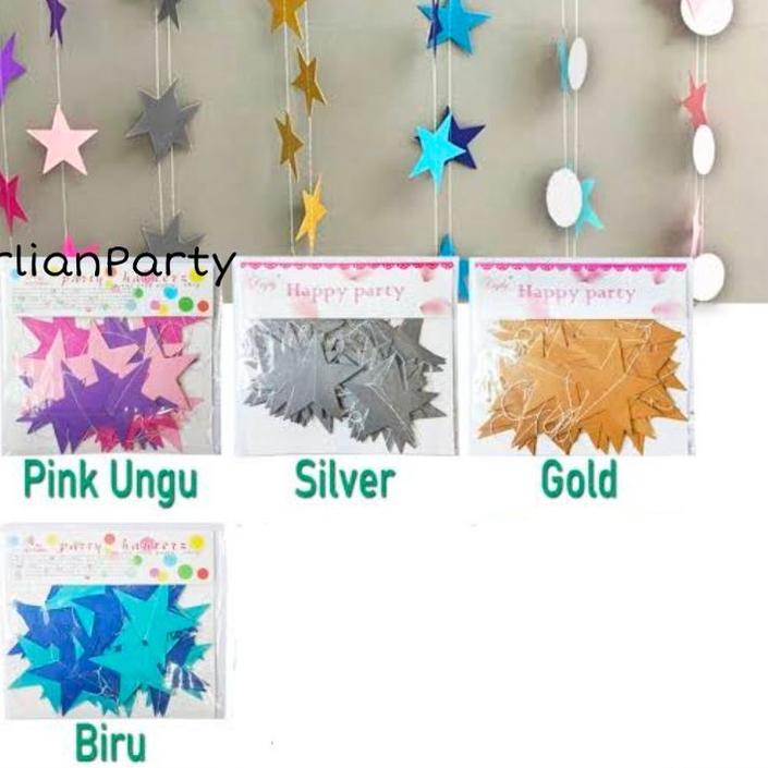 

Terlaris Garland Bintang / Garland Bintang Dekorasi 2D !!