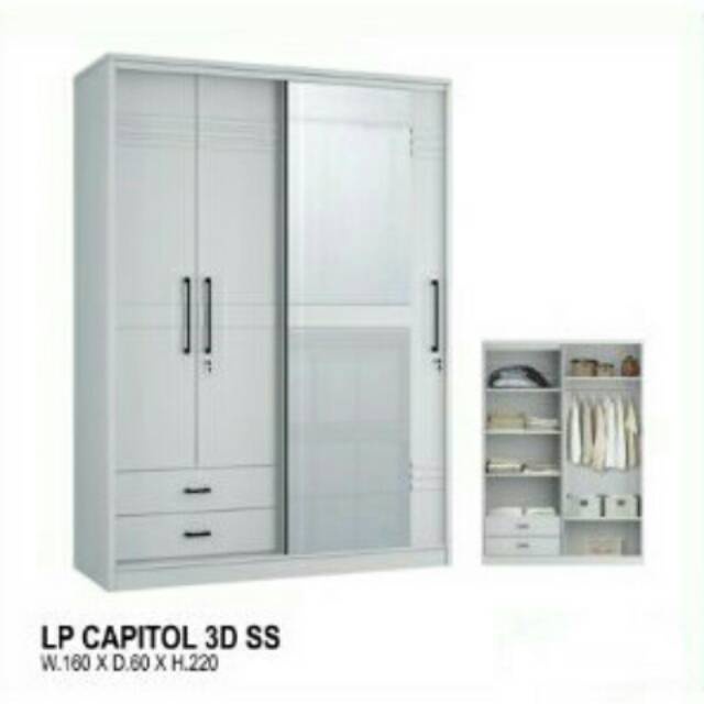 lemari pakaian siantano lp capitol 3d ss