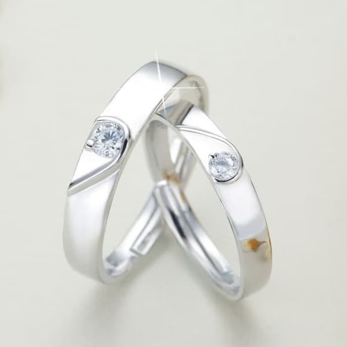 Cincin Kawin Couple, Perak, Palladium, Tunangan, Nikah, Pasangan CINCIN TUNANGAN PERAK PRIA