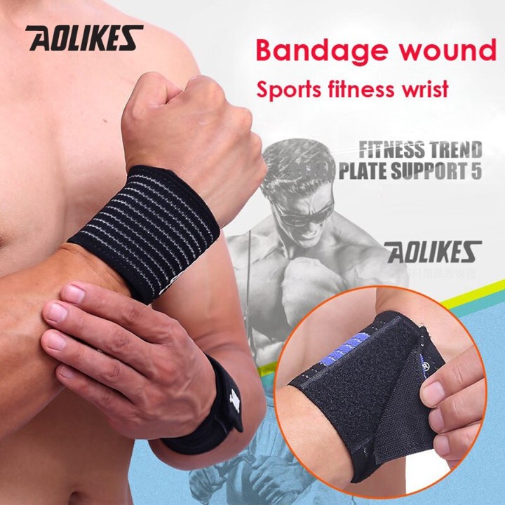 Wrist Band Hand Wrap Wristband Support Pergelangan Tangan Aolikes Gym