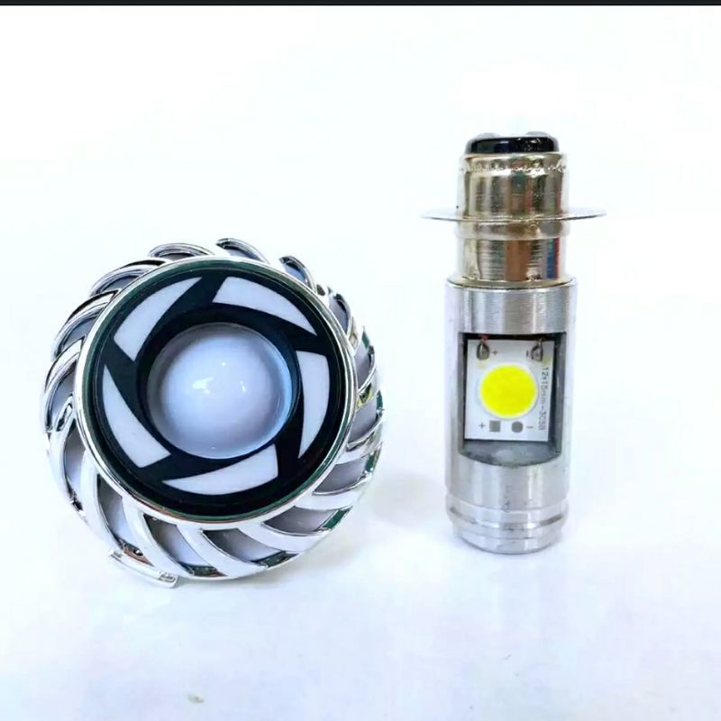 Paket Lampu Led depan + lampu stop rem belakang proji led ac/dc motor beat mio jupiter mx jupiter ve