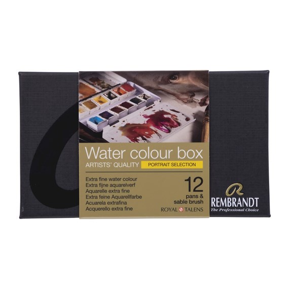 

Rembrandt Watercolour metal tin set Portrait Colour Selection | 12 pans + 1 brush