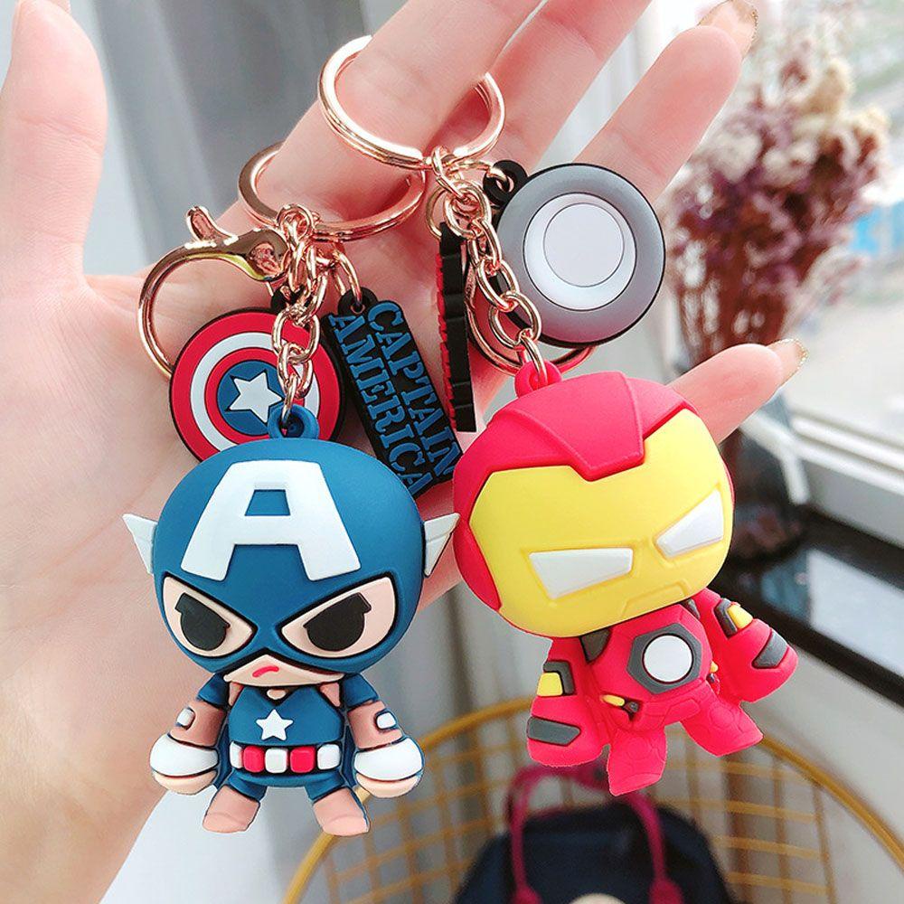 Needway Marvel's The Avengers Gantungan Kunci Kreatif Perhiasan Miniatur Kapten Amerika Gantungan Kunci Mobil Marvel Legends Avengers Key Ring