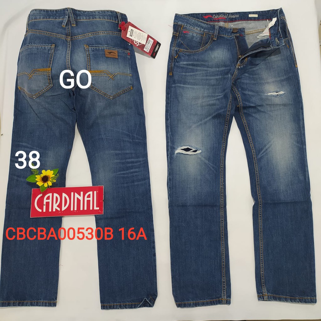 bb J 37-38 CARDINAL CBCBA Celana Panjang Jeans Reguler Fit Slim Fit Straight Slim Bawahan Laki-Laki