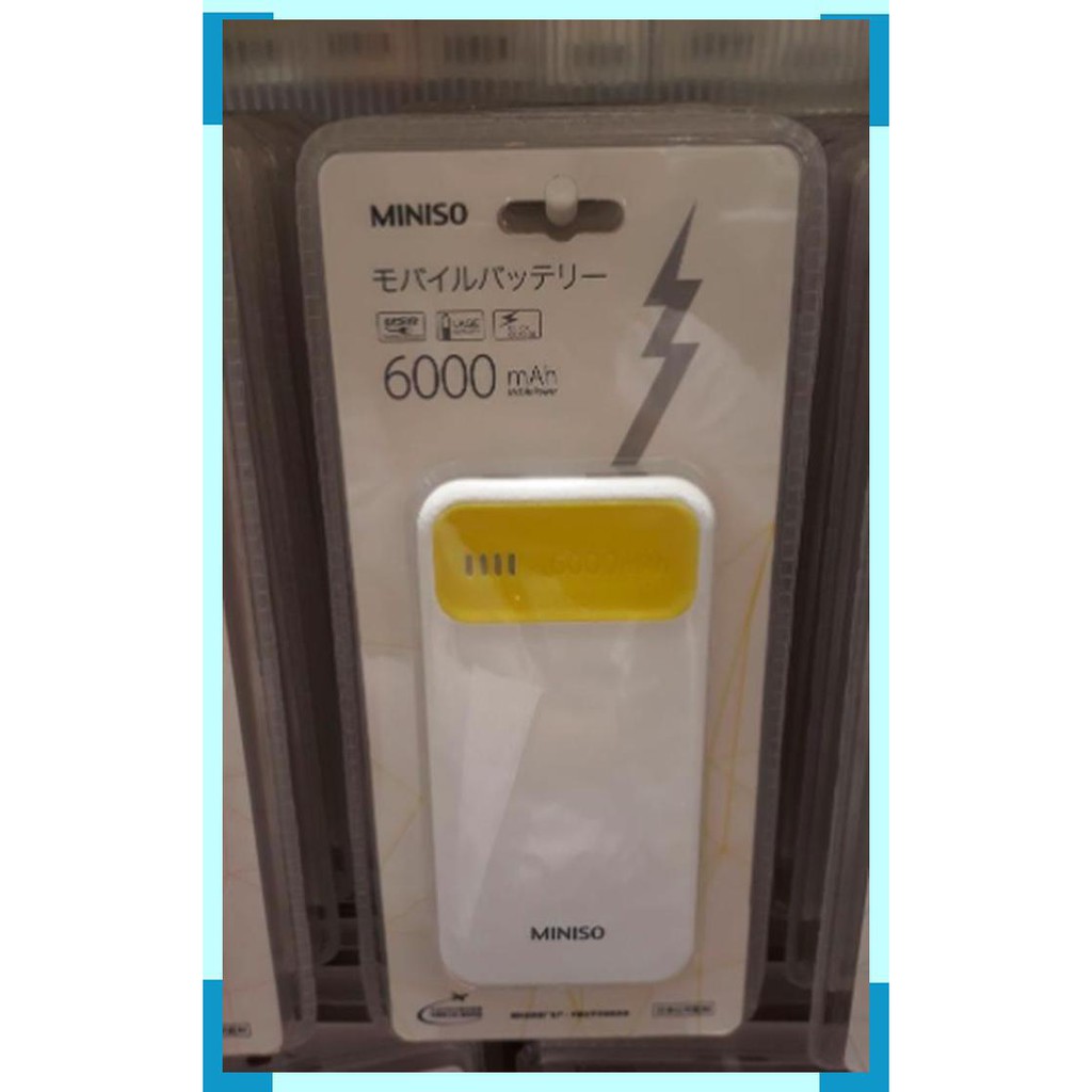 Power Bank Miniso 6000 mAH | Power Bank Murah