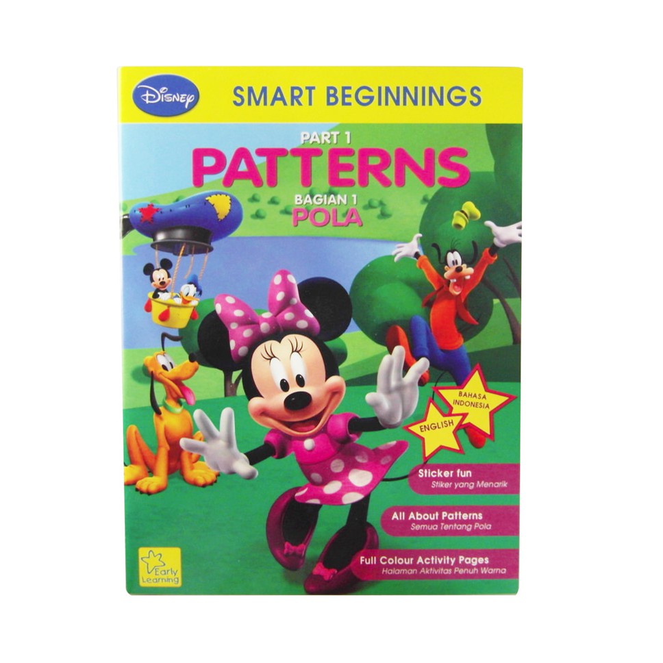 Disney POLA Pattern Buku menulis tracing colourful Preschool PAUD TK