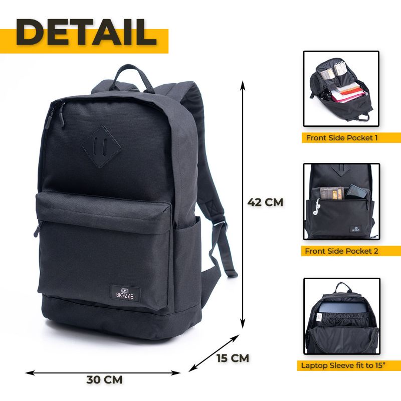 BAGZEE -TAS RANSEL BZ02 - TAS KASUAL- RANSEL LAPTOP- TAS UNISEX - BACKPACK -TAS DISTRO - TAS PRIA - TAS WANITA - TAS SEKOLAH