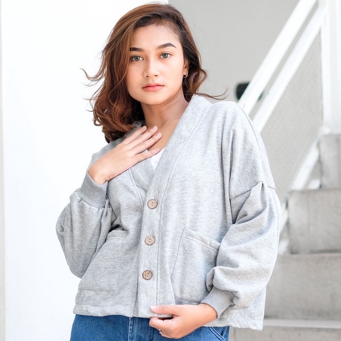 Cardigan Wanita Crop Outwear Kekinian