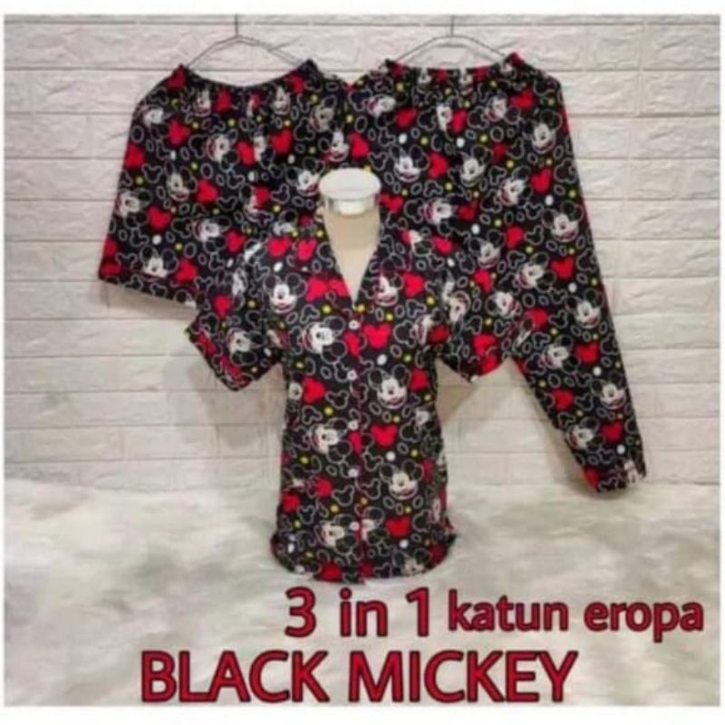 PIYAMA 3 IN 1 DEWASA MOTIF