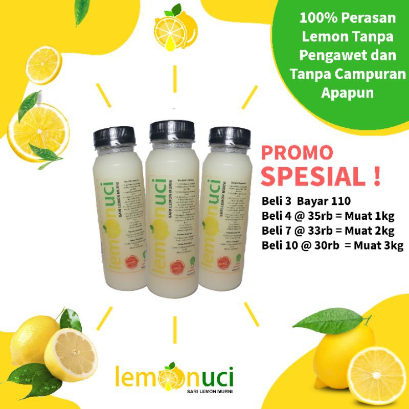 

SARI LEMON LEMONUCI / 100% SARI LEMON MURNI ISI 250ML