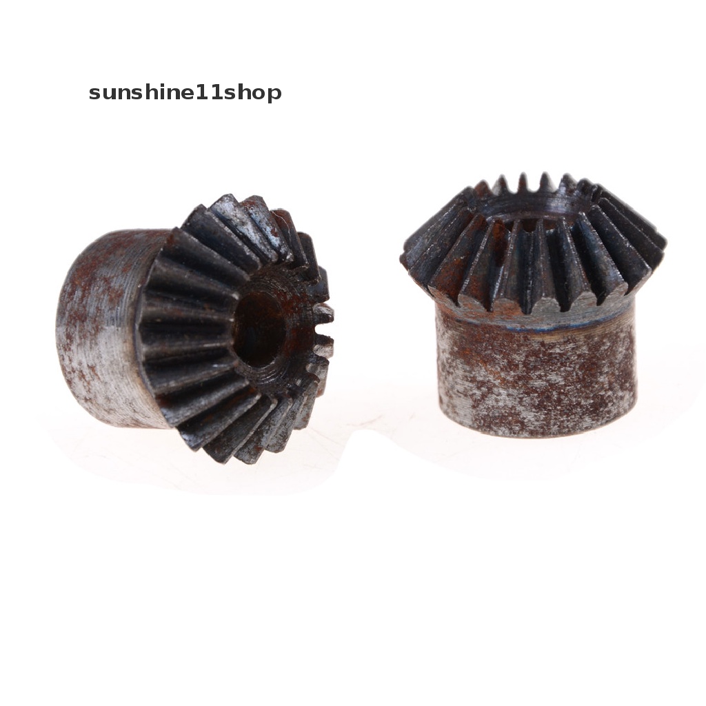 Sho 2pcs Bevel Gears 1 Modul 20 Gigi Bahan Metal Ukuran 7mm 90 Degree