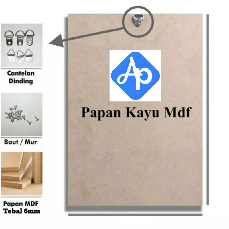 Hiasan dinding POSTER KAYU 1SET 4pcs KODE HM AFF 5 ads