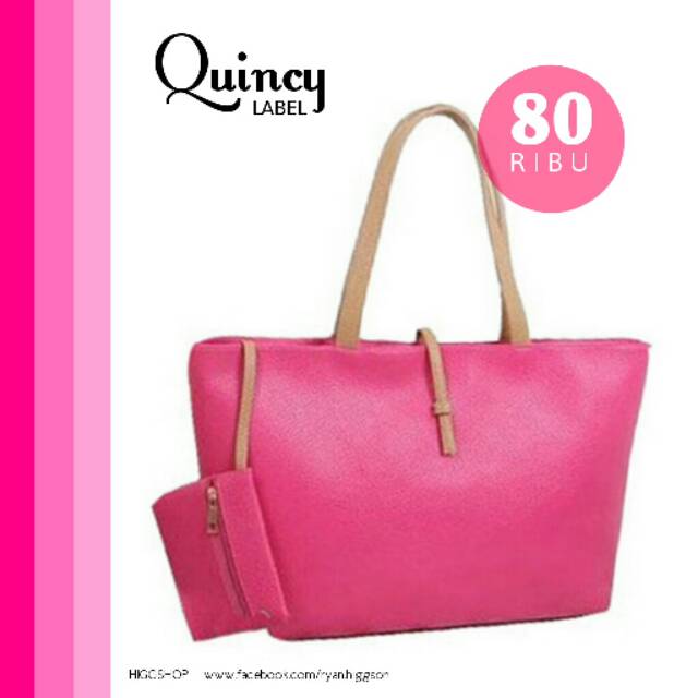 Quincy Tote Bag - Pink
