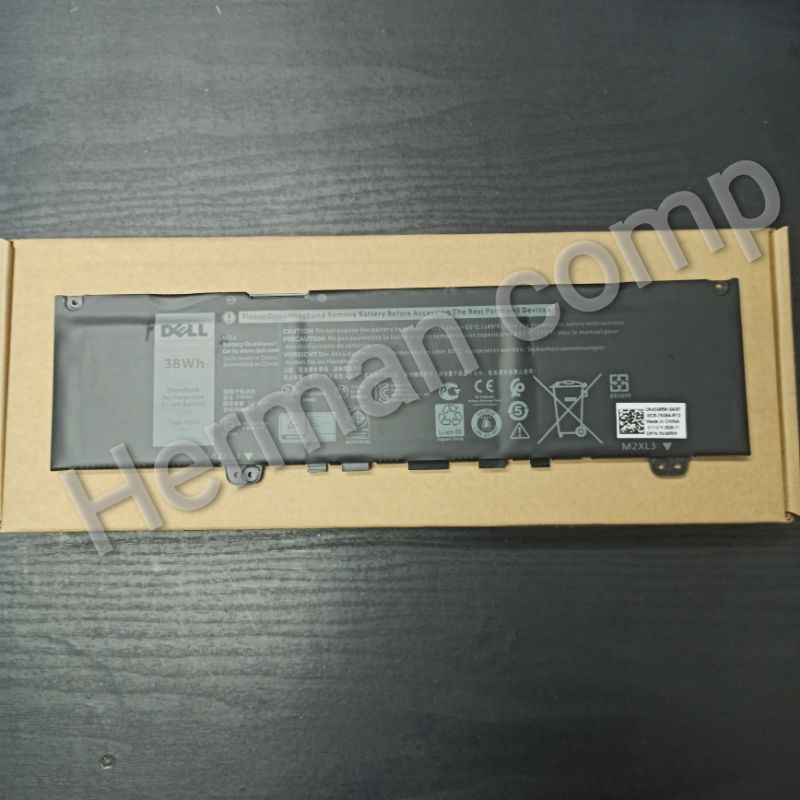 Original Baterai Laptop Dell F62G0 38Wh