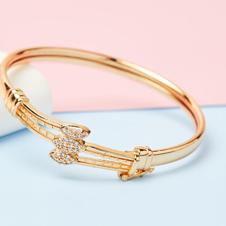 Y071 Gelang Wanita Model Baru Emas/Titanium/Anti Luntur Gelang Dewasa Murah Mata Zirkon Gelang Lapis