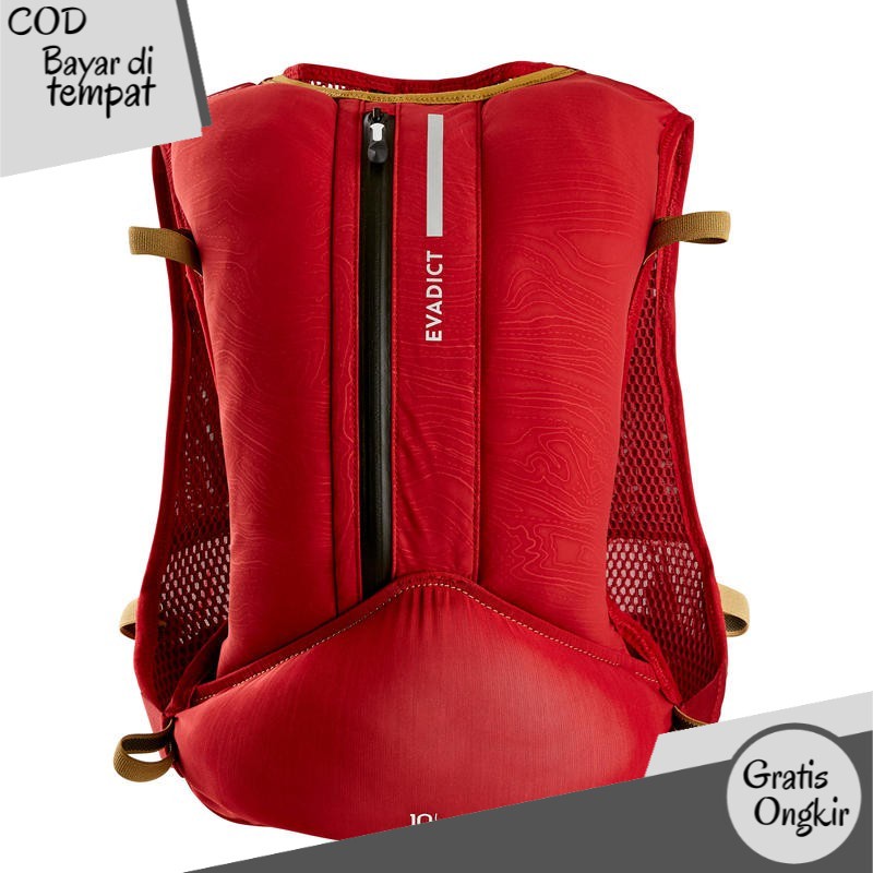 Decathlon Kalenji Vest Lari Jogging Trail Evadict Burgundi 10L Hydration - 8555361 TN2