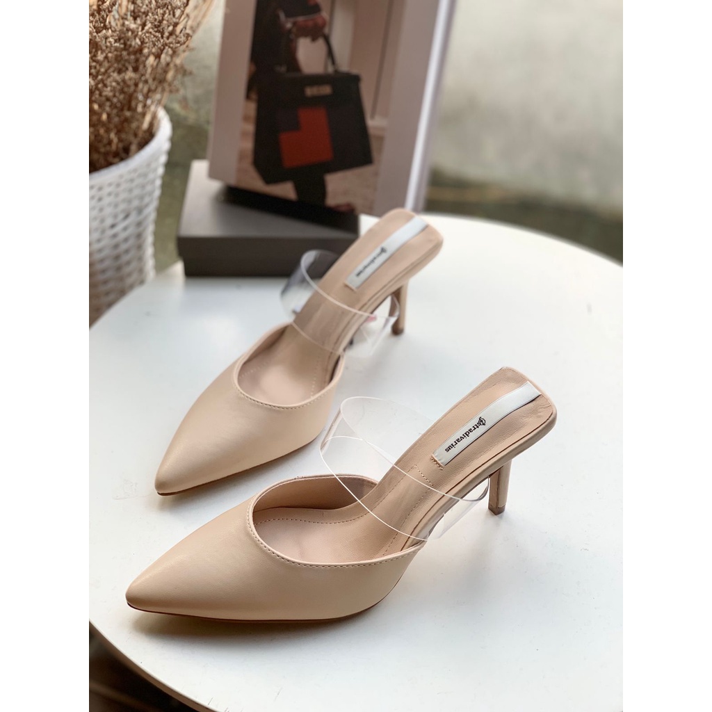 SEPATU WANITA STS017 STS VYNIL HEELS PREMIUM IMPORT