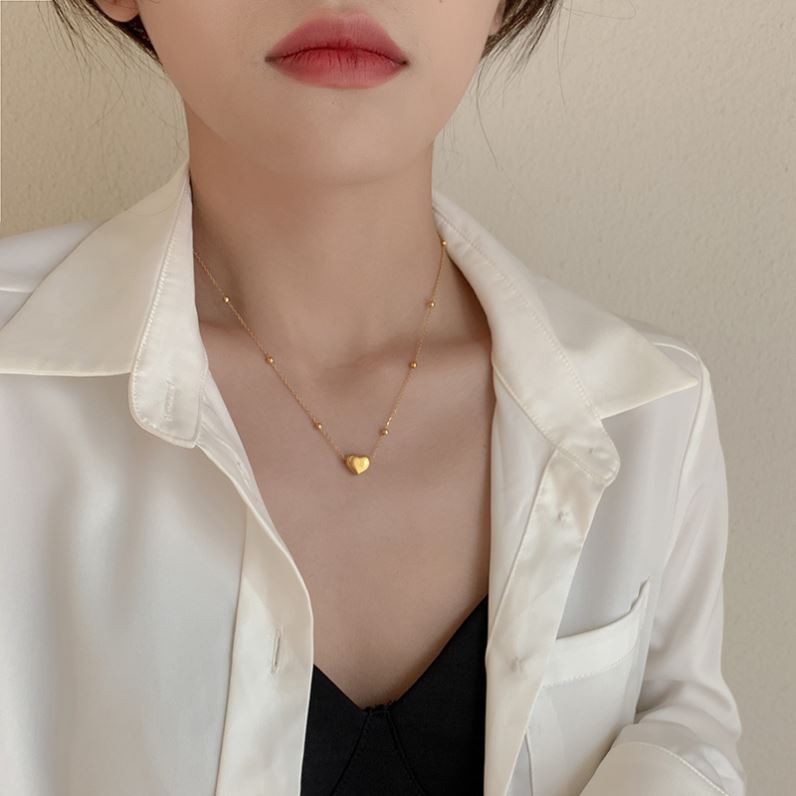 Kalung love bentol nori titanium anti karat korean style model terbaru