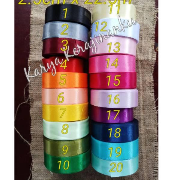 

Baru Pita SATIN 2.5 CM PER ROLL BESAR