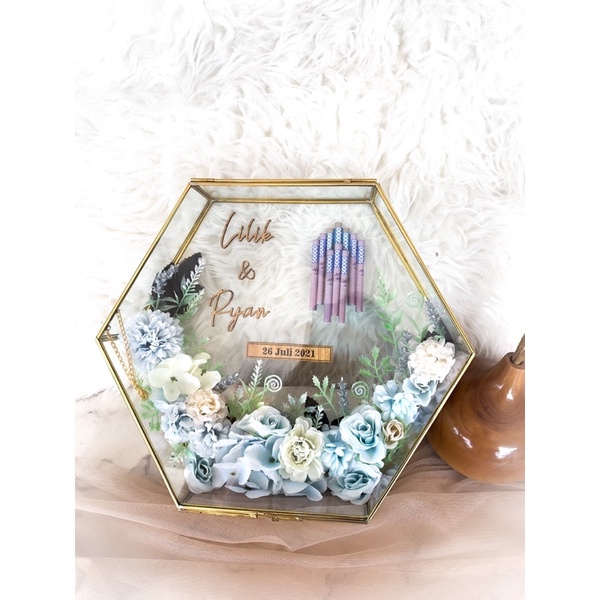 Mahar Terarium/Mahar 30 cm/Mahar Akrilik/Mahar Hexagonal