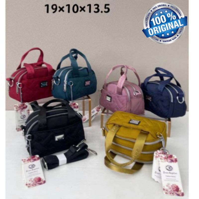 ORIGINAL Tas Selempang Wanita Ernes Angeline Free Dustbag Import Korea Anti Air