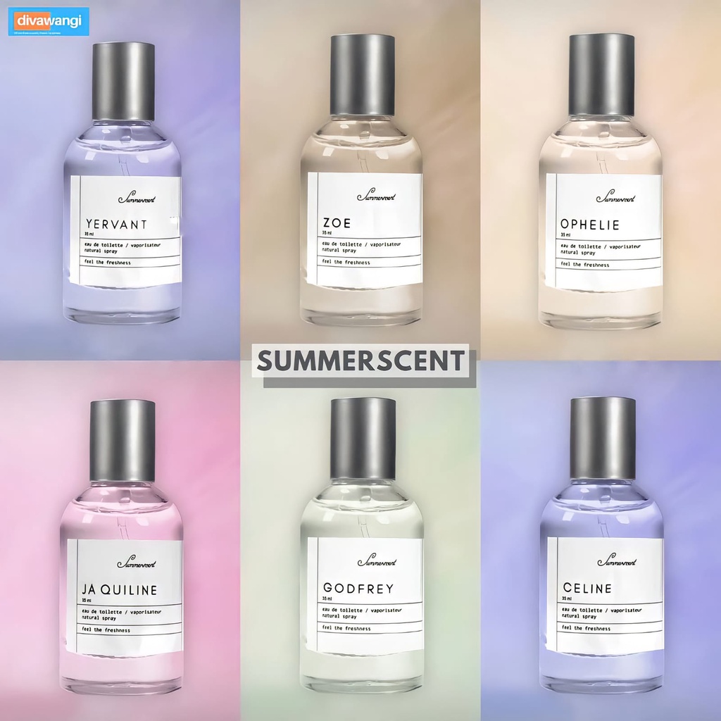Parfum Parfume Summerscent Ja Quiline / Celine / Ophelie / Zoe / Godfrey / Yervant / Pria Wanita Uni
