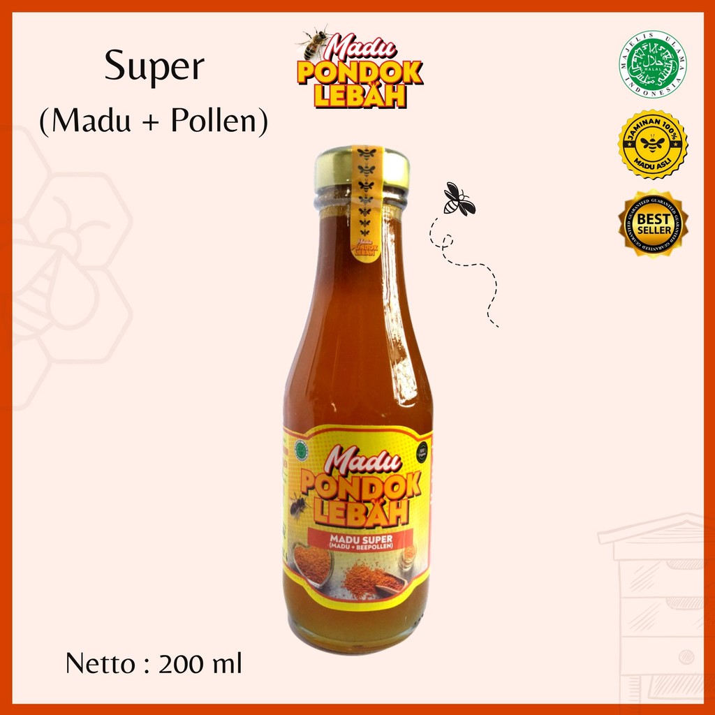 

Madu Super (Madu + Pollen) 200ml - Pondok Lebah