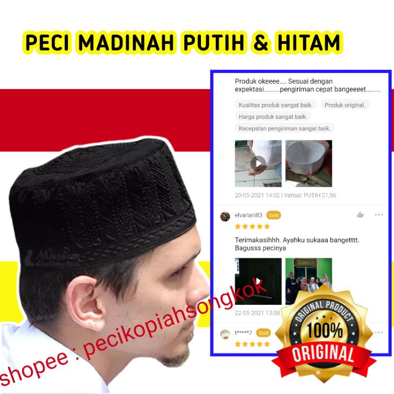 peci haji madinah hitam polos kopiah songkok madinah haji putih polos peci haji polos hitam putih so